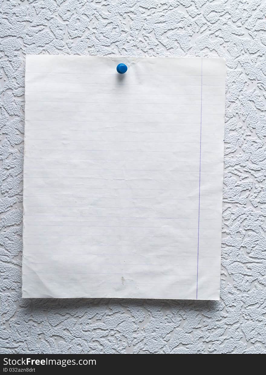 White note paper on gray background. White note paper on gray background