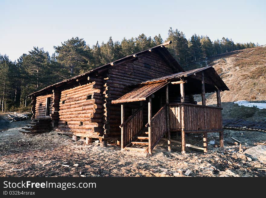 Wooden house in the medieval style