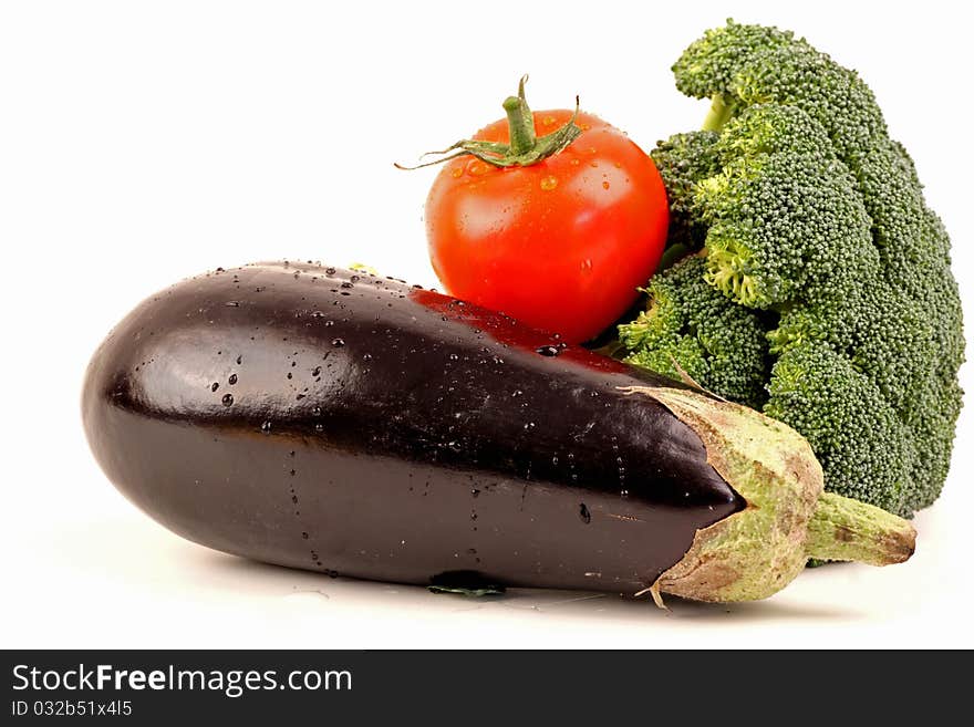 A vegetables isolated on white background