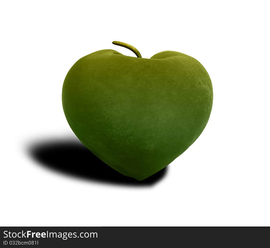 3d illustration of organic green apple fruit. 3d illustration of organic green apple fruit