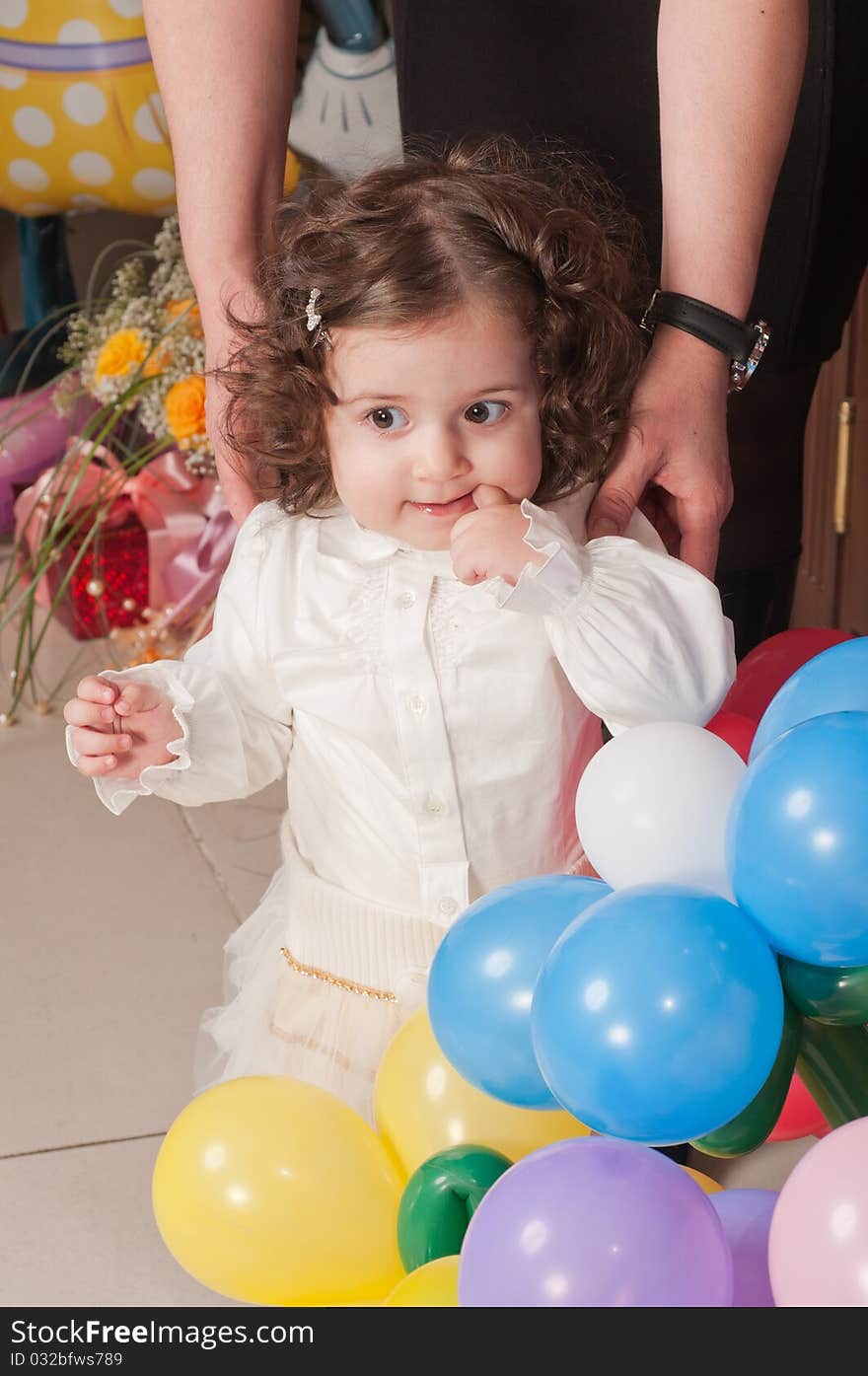 The little girl with the big expressive eyes and wavy hair. The little girl with the big expressive eyes and wavy hair.