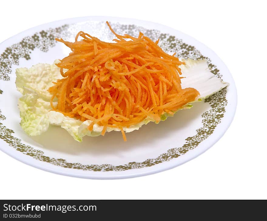 Fresh grated carrots