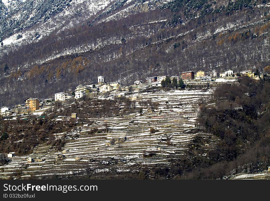 The mountains in winter