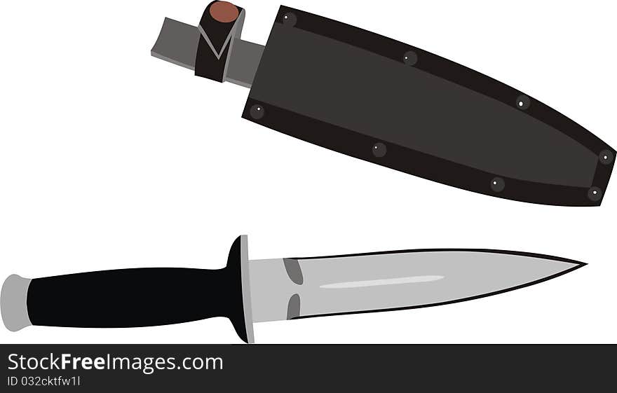 Knife with a sheath