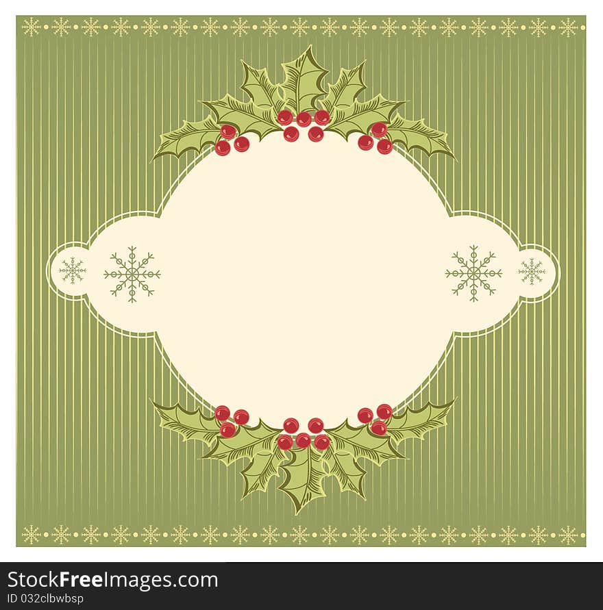 Christmas card.Vector vintage background for text.