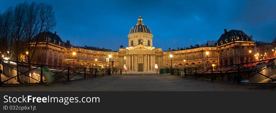 French institute by night - Paris