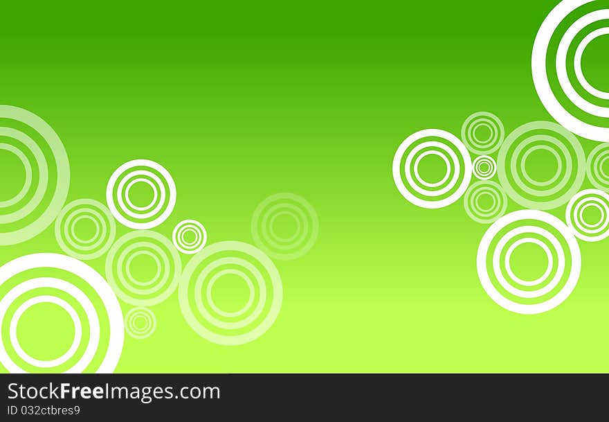 Green circle abstract. Gradient green disco