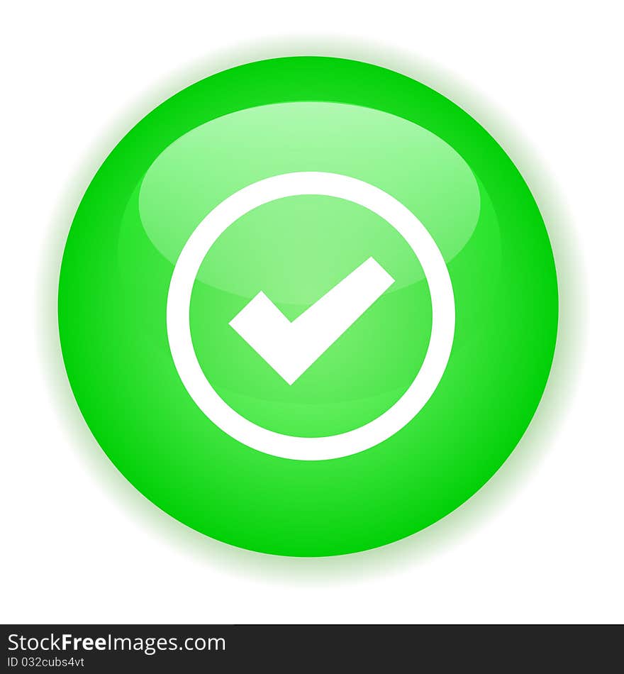 Green signle checked button