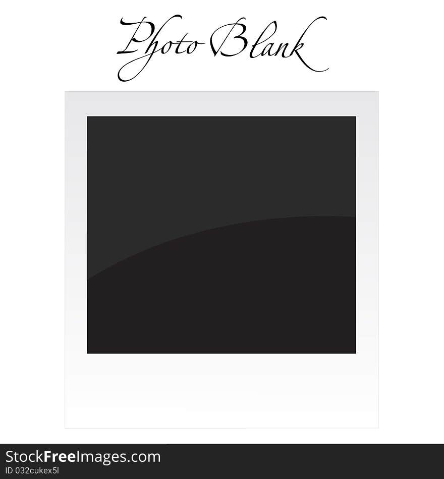 Photo Blank on a white background