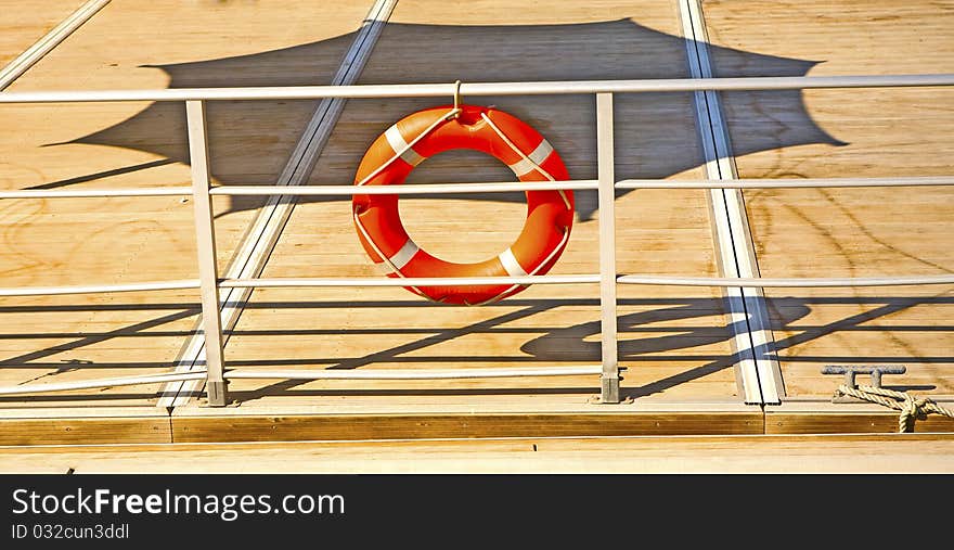 Life Buoy on the yacht