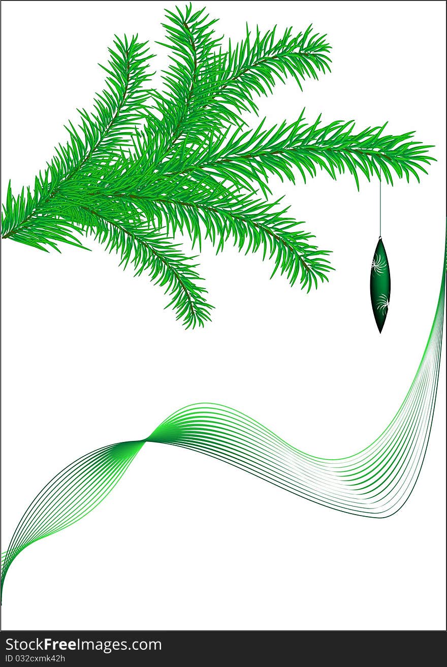 Christmas tree decoration on a white background