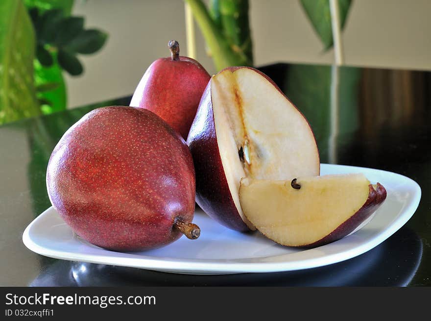 Red pears