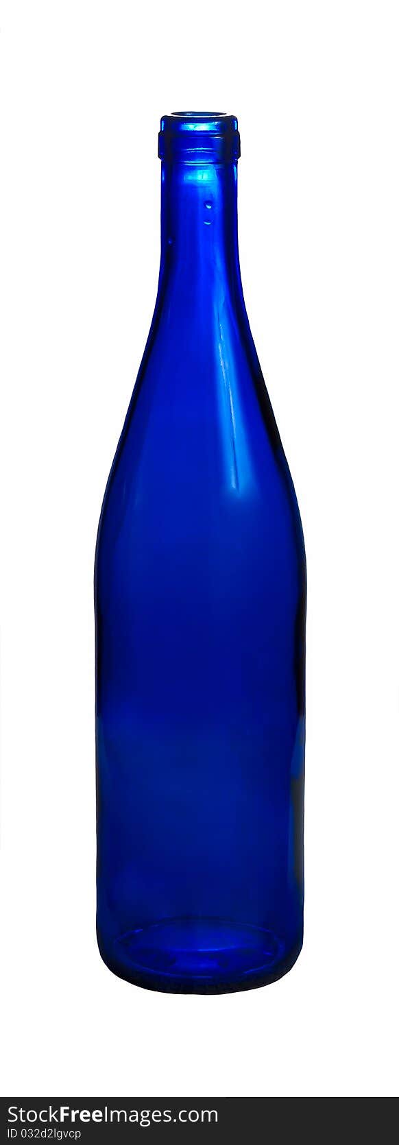 Bottle from dark blue glass. Bottle from dark blue glass