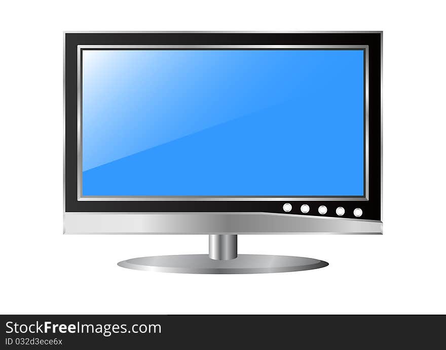 LCD TV on a white background. LCD TV on a white background.