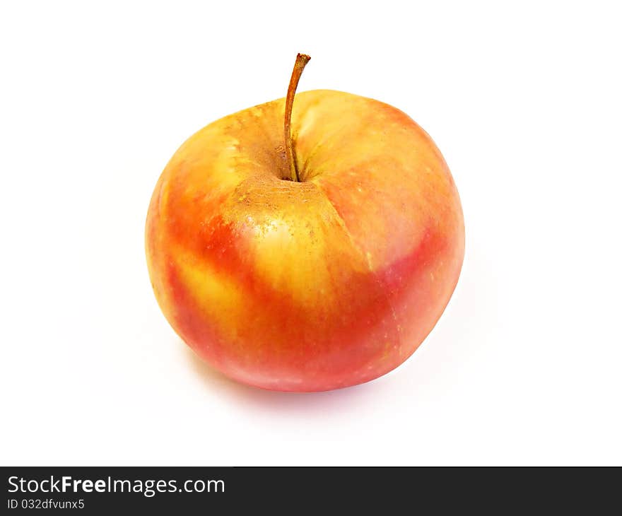 Photo of an apple isolated on white background