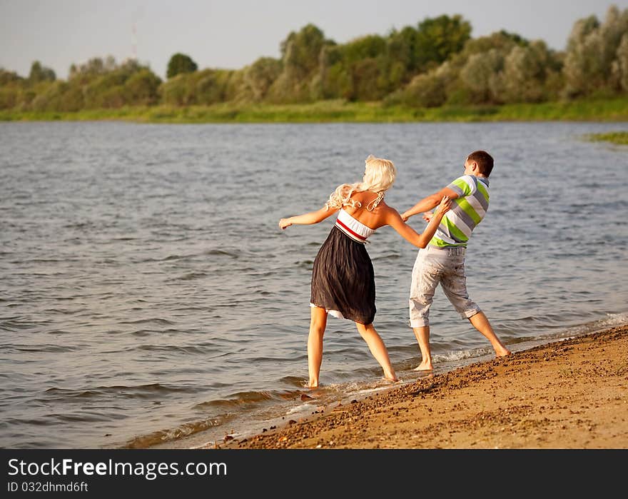 Portrait of love couple affection