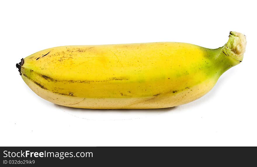 Banana (Pisang Mas) on white. Banana (Pisang Mas) on white