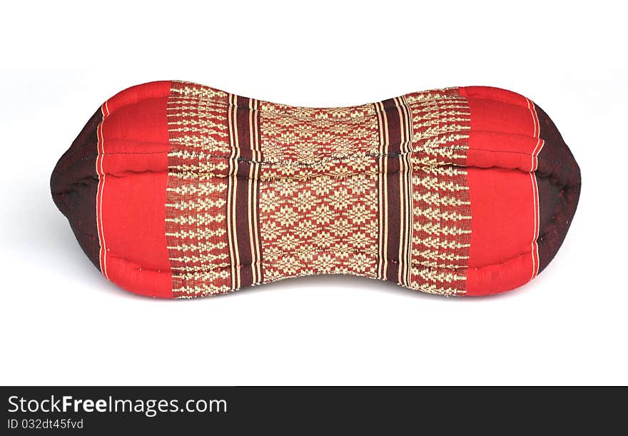 Thai native style pillow with peanut shape.