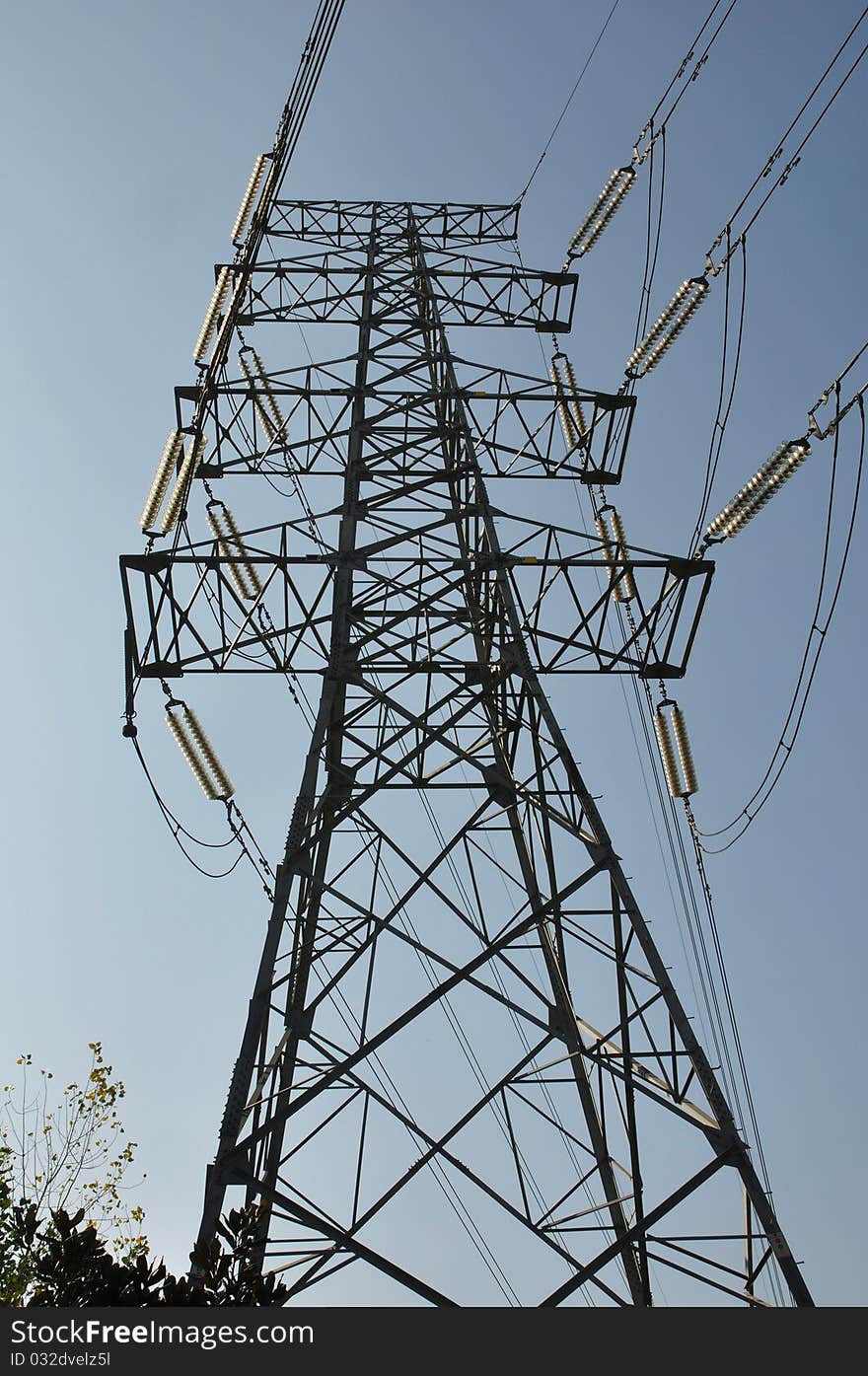 This is taken in pudong of shanghai, three electrical towers standing by highway