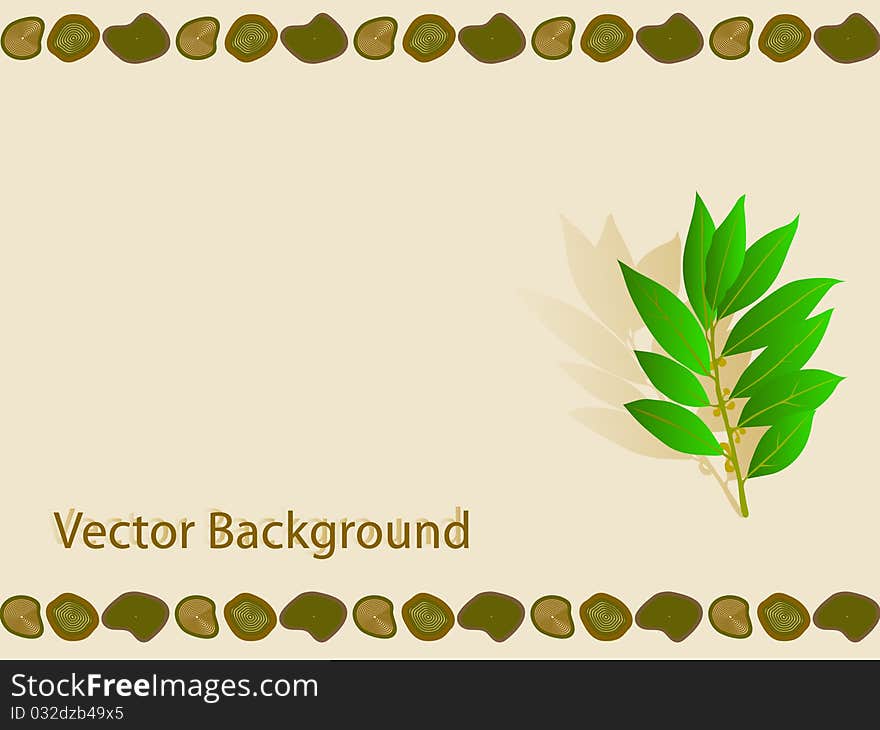 Abstract background. bay leaf   illustration