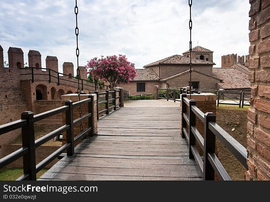 Partly view of the Fortress of Gradara, Italy