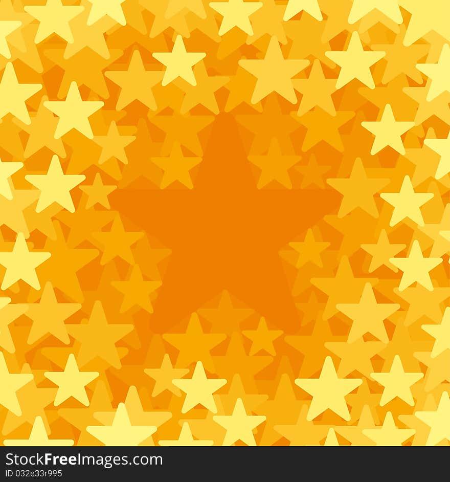 Abstract background with gold stars. Abstract background with gold stars