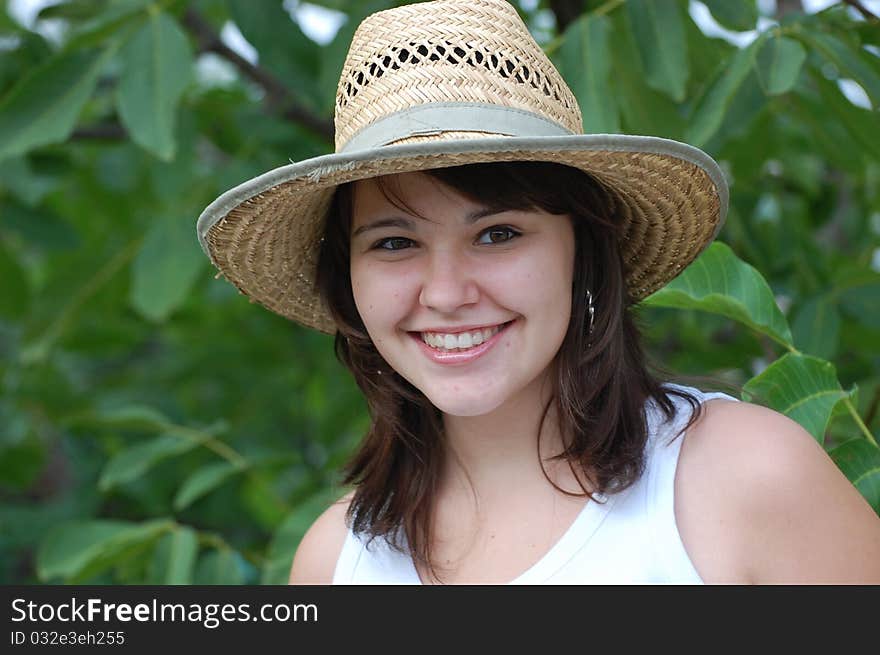 Teen girl  outdoor at summer. Near Kiev,Ukraine