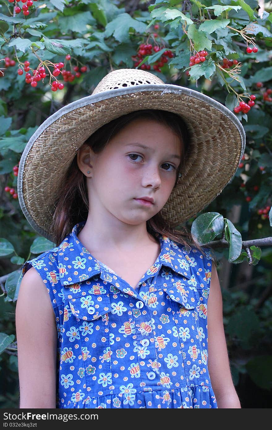 Teen girl  outdoor at summer. Near Kiev,Ukraine