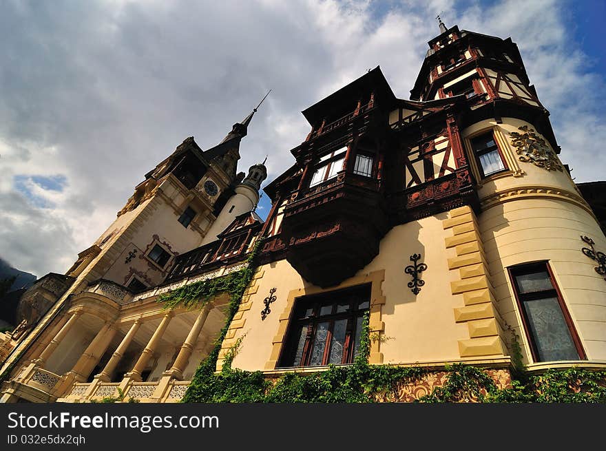 The beauty of Peles Castle from Sinaia - Romania