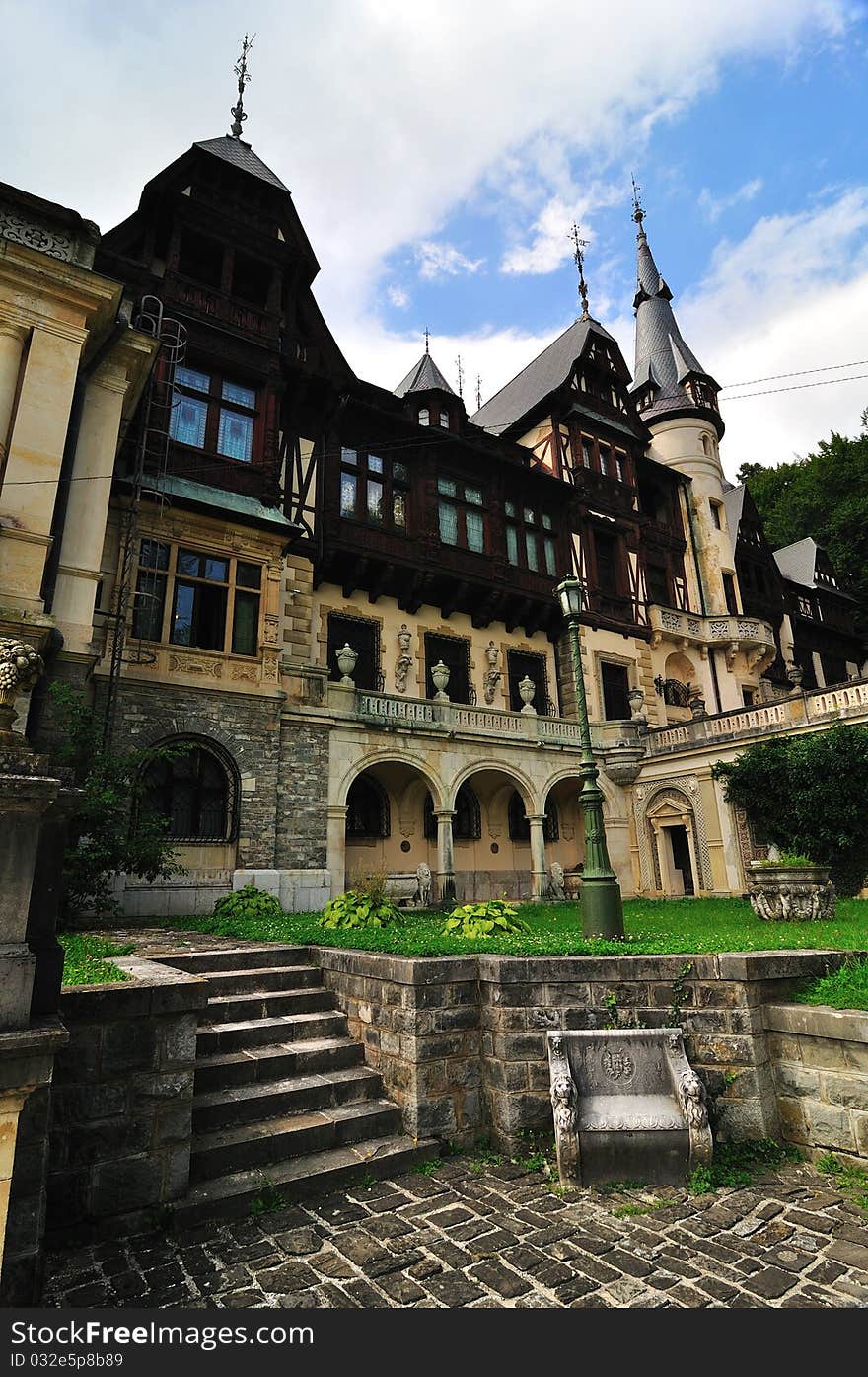 The beauty of Peles Castle from Sinaia - Romania