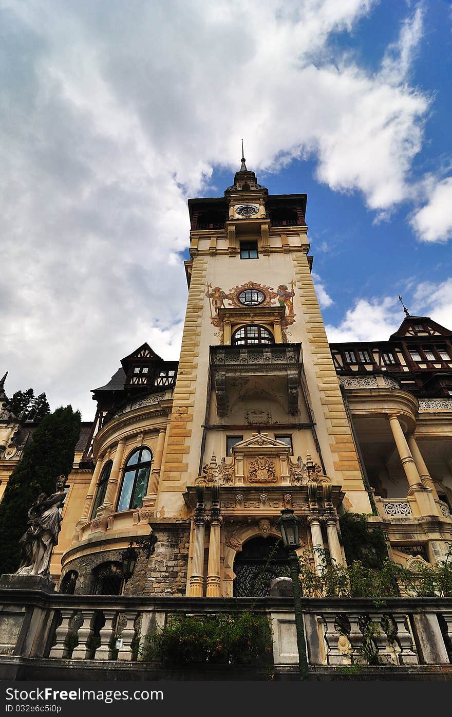 The beauty of Peles Castle from Sinaia - Romania