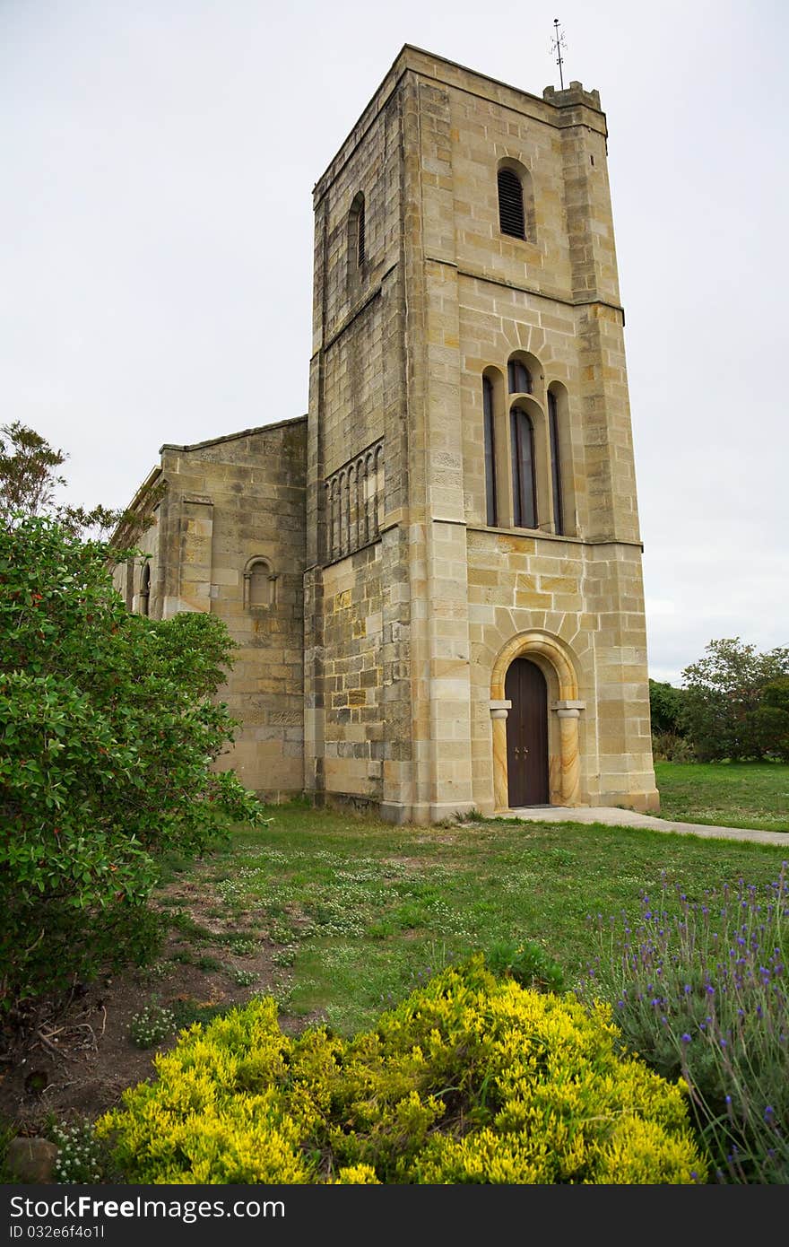 Old sandstone church in Tasmania