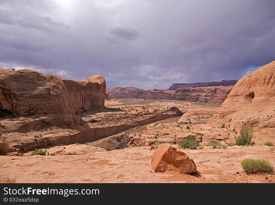 Entrada sandstone, Corona Arch Trail, Moab, just outside Arches National Park