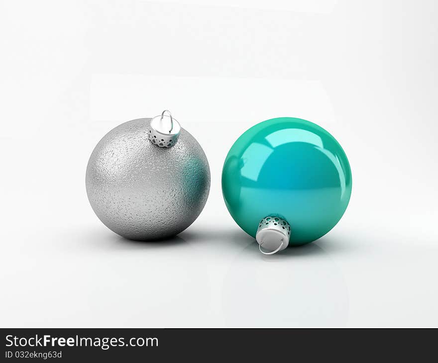 Two turquoise balls