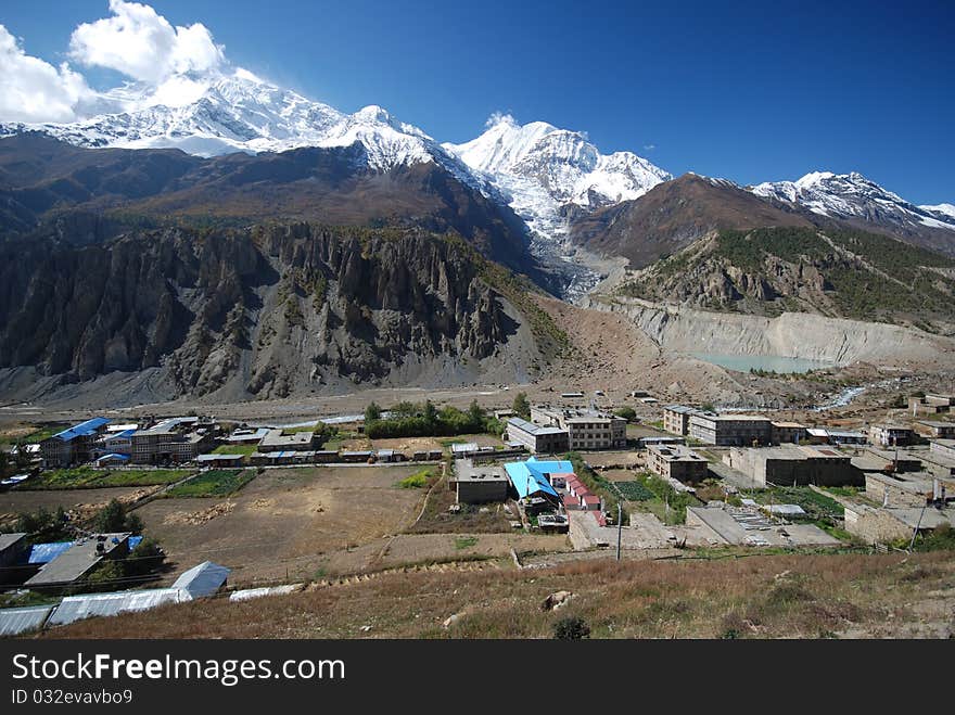 The Nepali Village Of Manang