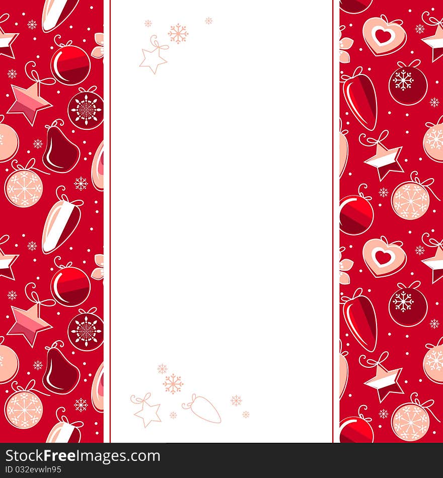 Christmas background with contour balls