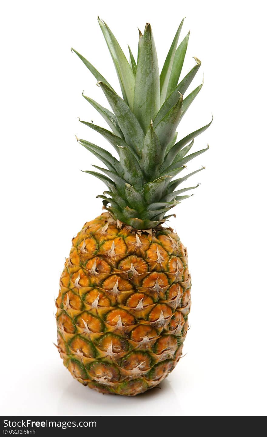 Ripe fruit on a white background