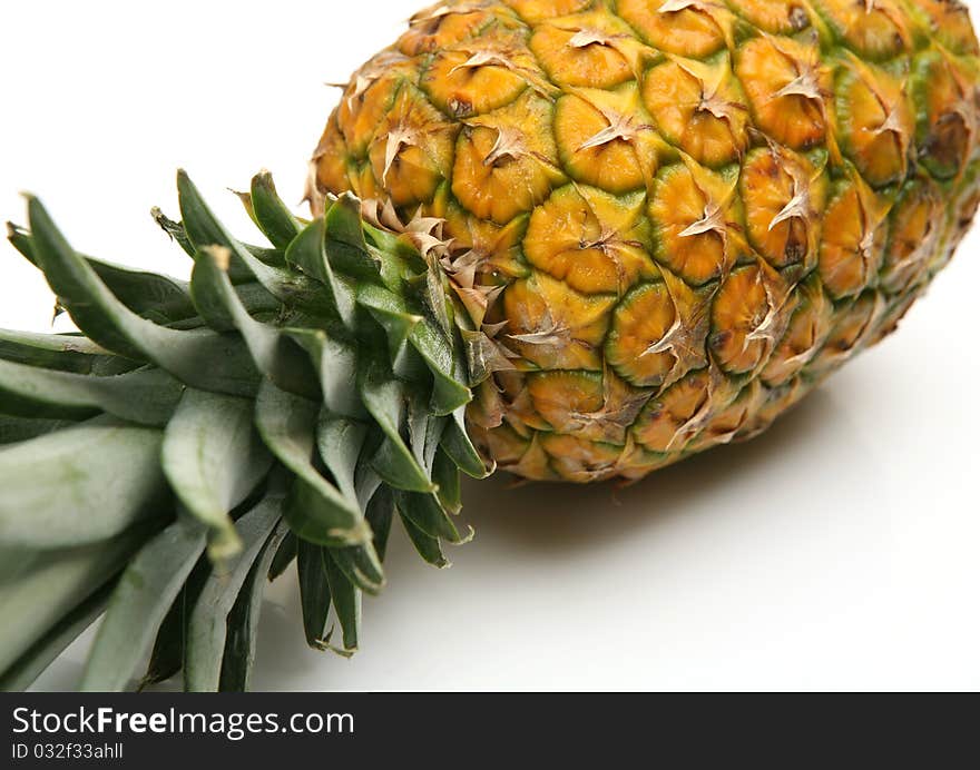 Ripe fruit on a white background