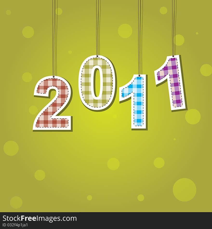 New Years card 2011 with color light and place for your text . Vector illustration. New Years card 2011 with color light and place for your text . Vector illustration