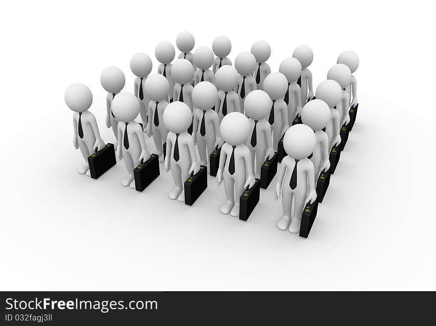 Computer generated image of a business work group