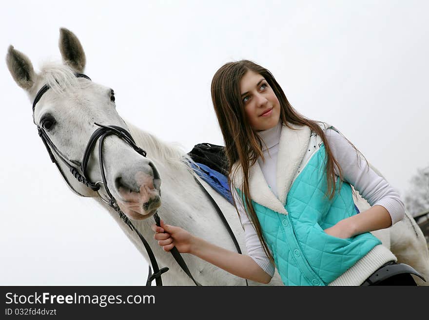 The Girl And Horse