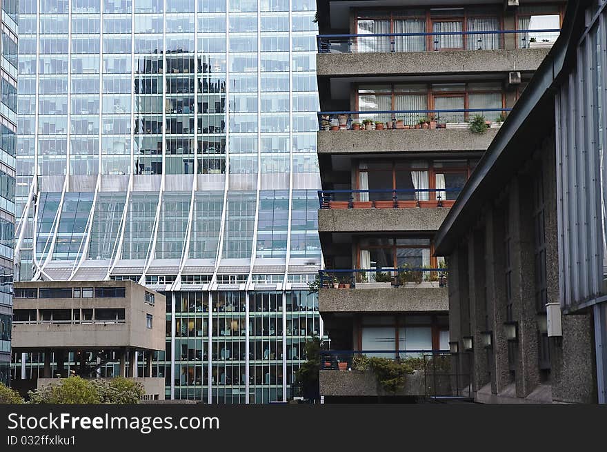 Buildings in Barbican, London