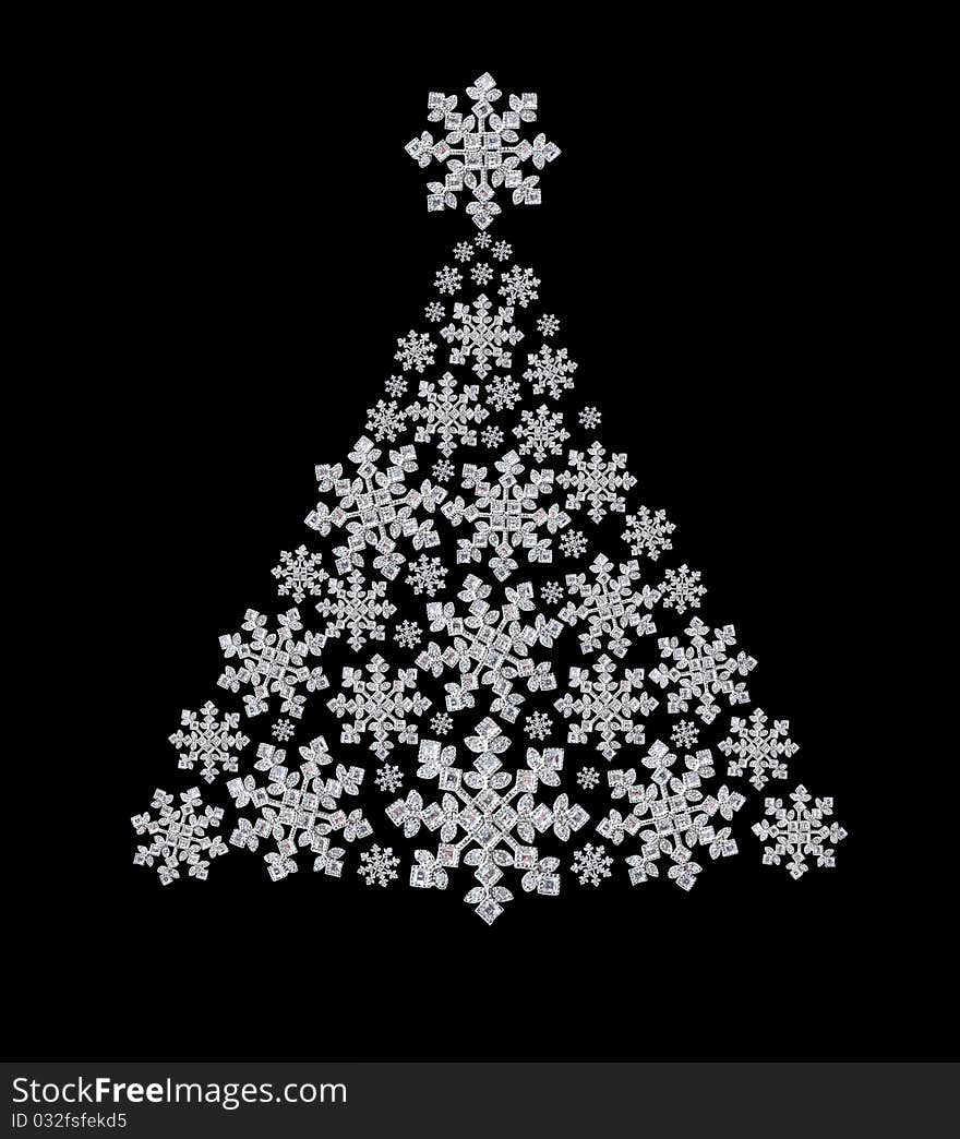 Fur-tree Made From Diamond Snowflake