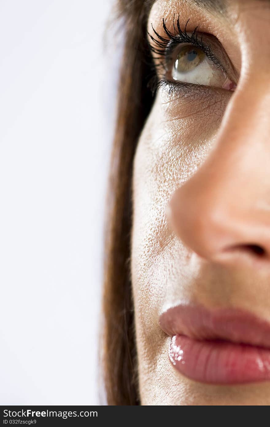 Close-up Of Woman Looking Up