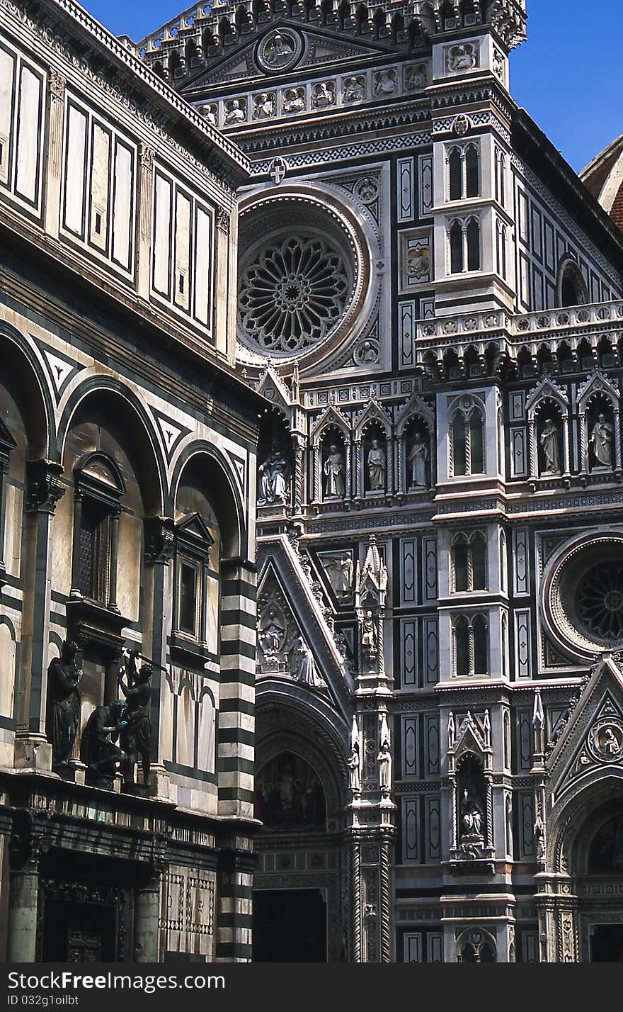 Fragment of the lovely architecture in Florence, Italy