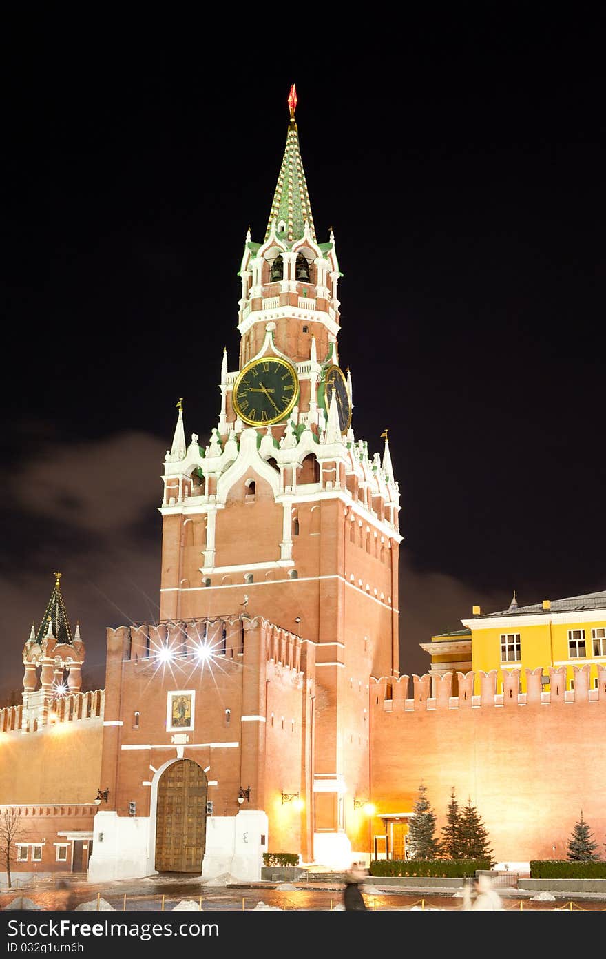 Savior Tower at the night, Moscow, Russia