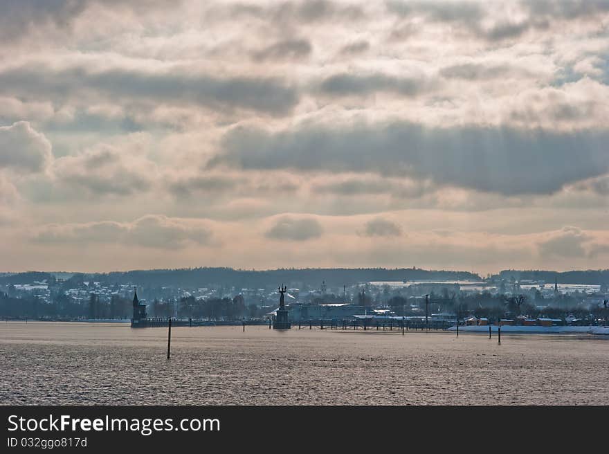 Port entrance in constance, germany. Port entrance in constance, germany