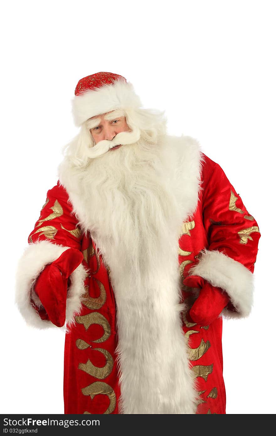 Happy Christmas Santa. Isolated over white background