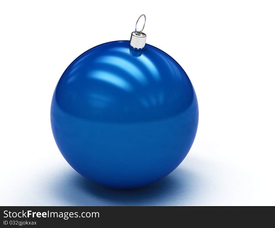 Blue Christmas ball 1