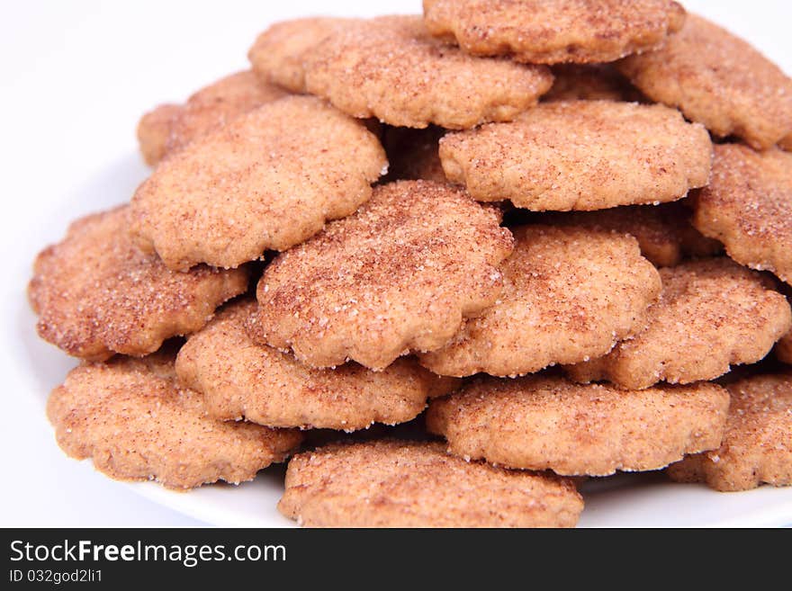 A Plate of cinnamon cookies